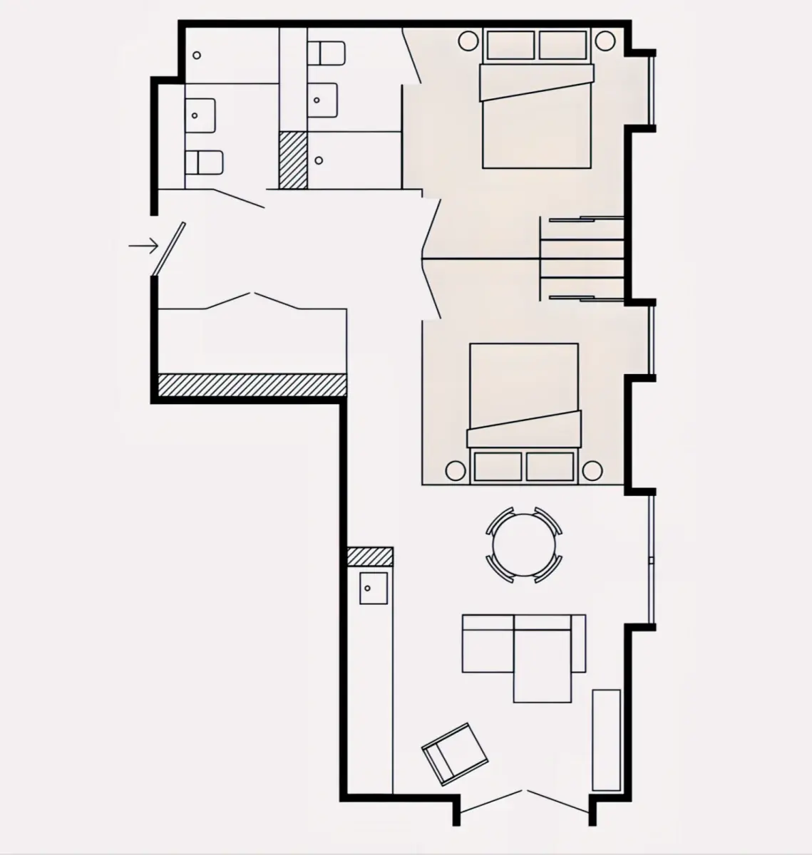 2 Rooms view 1