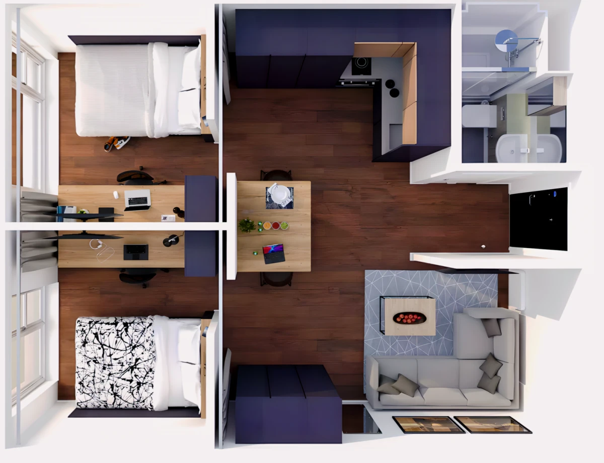 Shared Rooms view 1