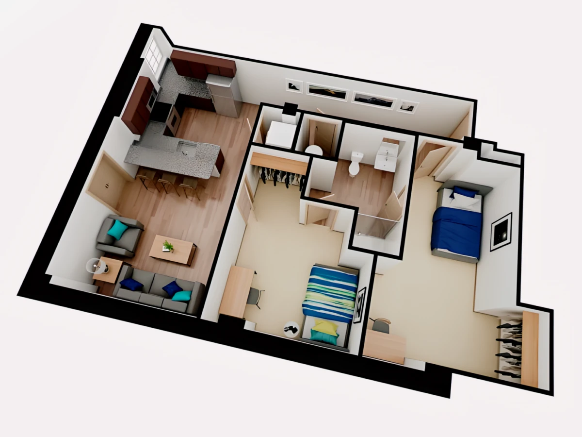 2 Rooms view 4