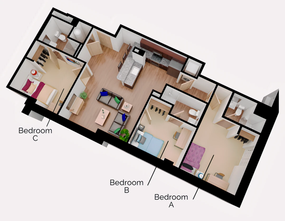 3 Rooms view 3