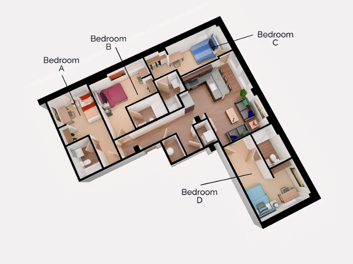 3 Rooms view 4
