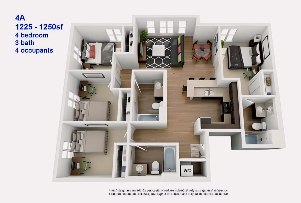4 Rooms view 2