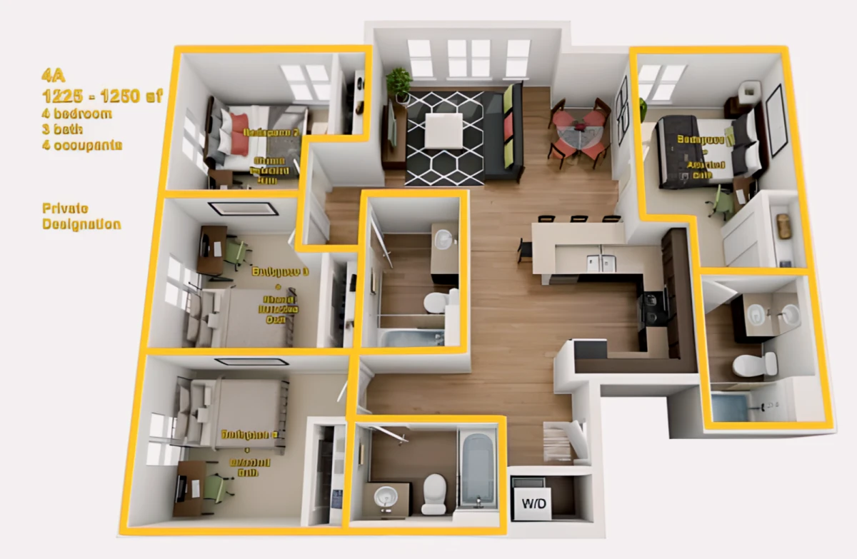Shared Rooms view 1