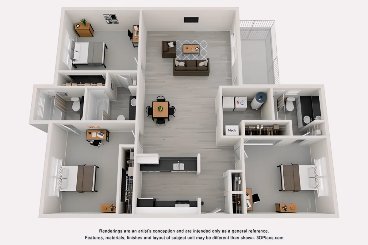 2 Rooms view 1