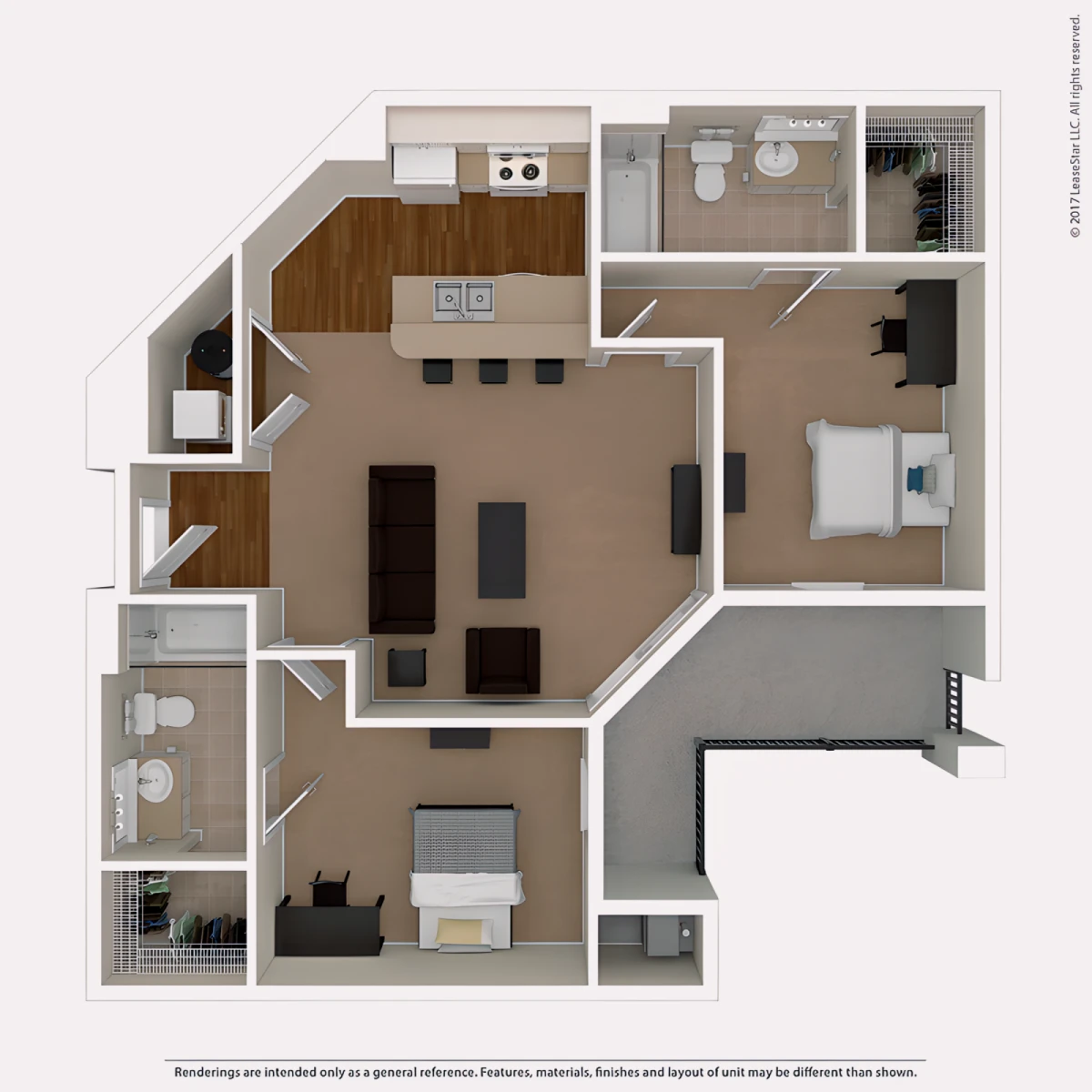 2 Rooms view 1
