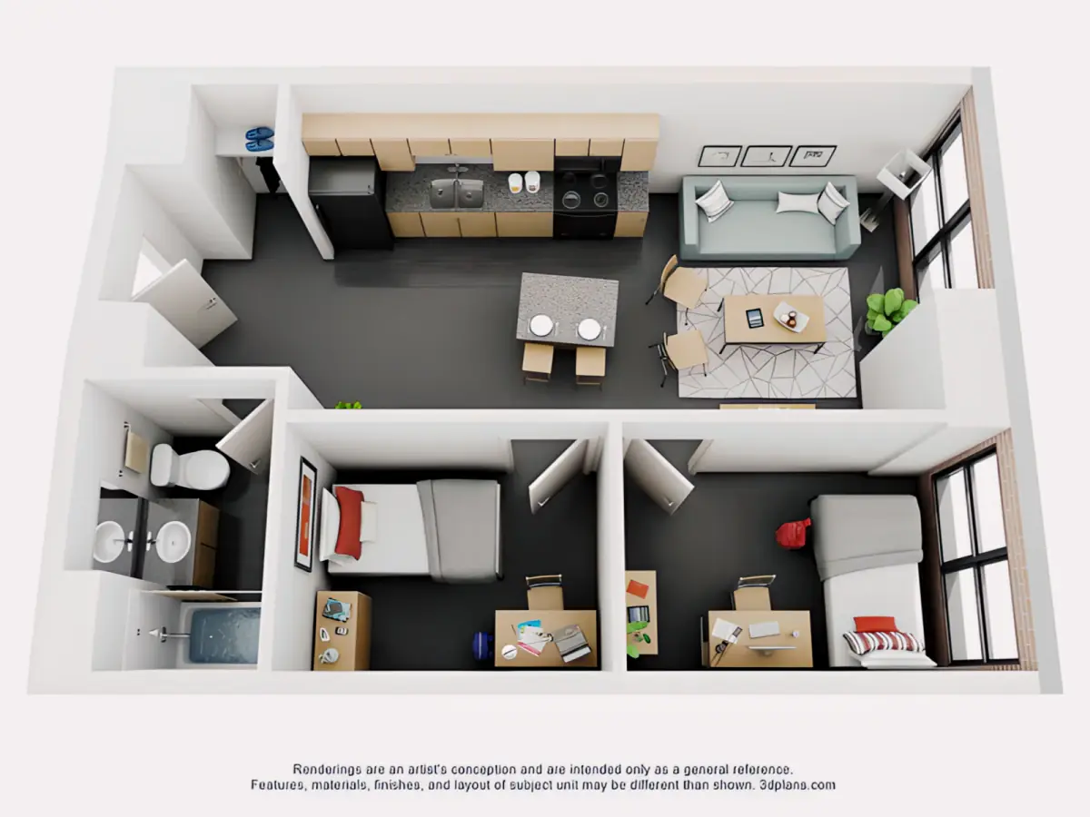 2 Rooms view 2