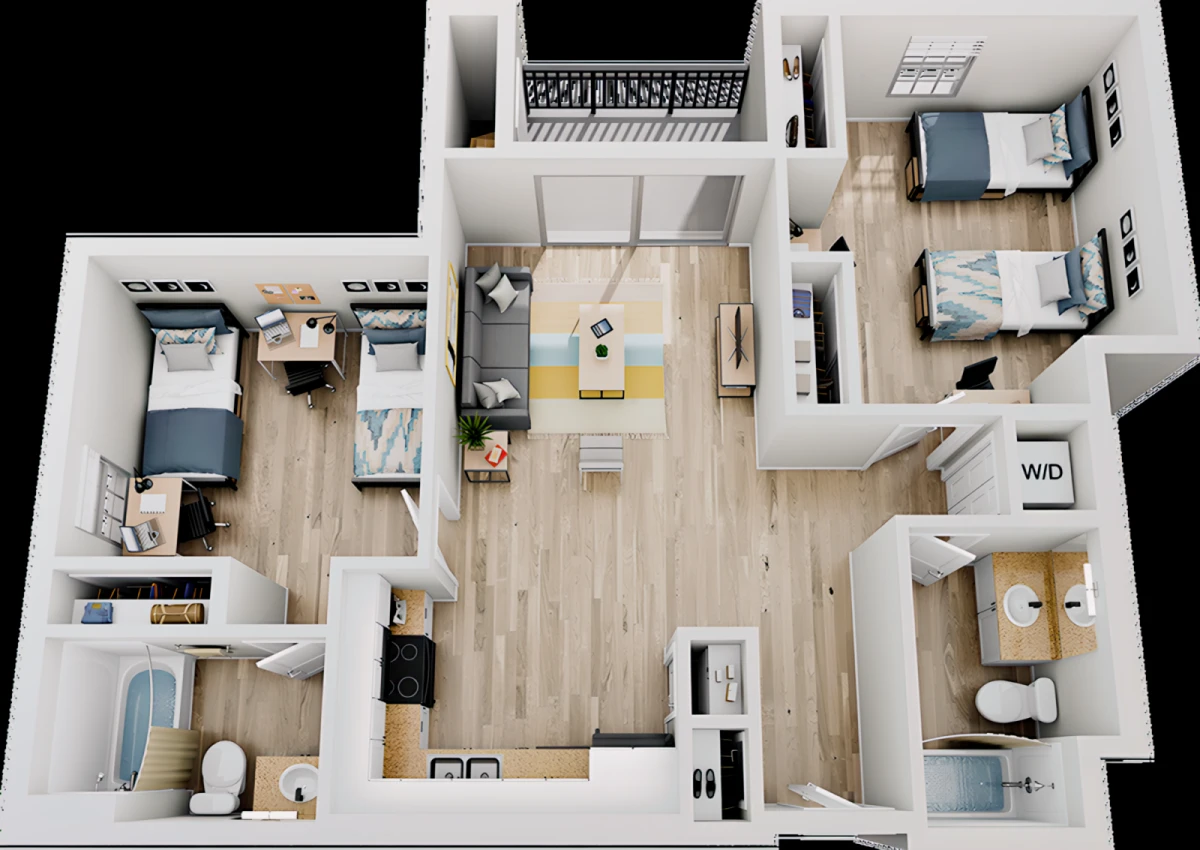 2 Rooms view 3