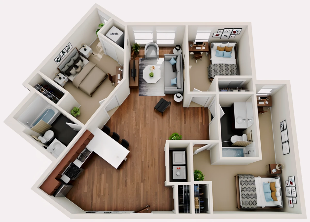3 Rooms view 2