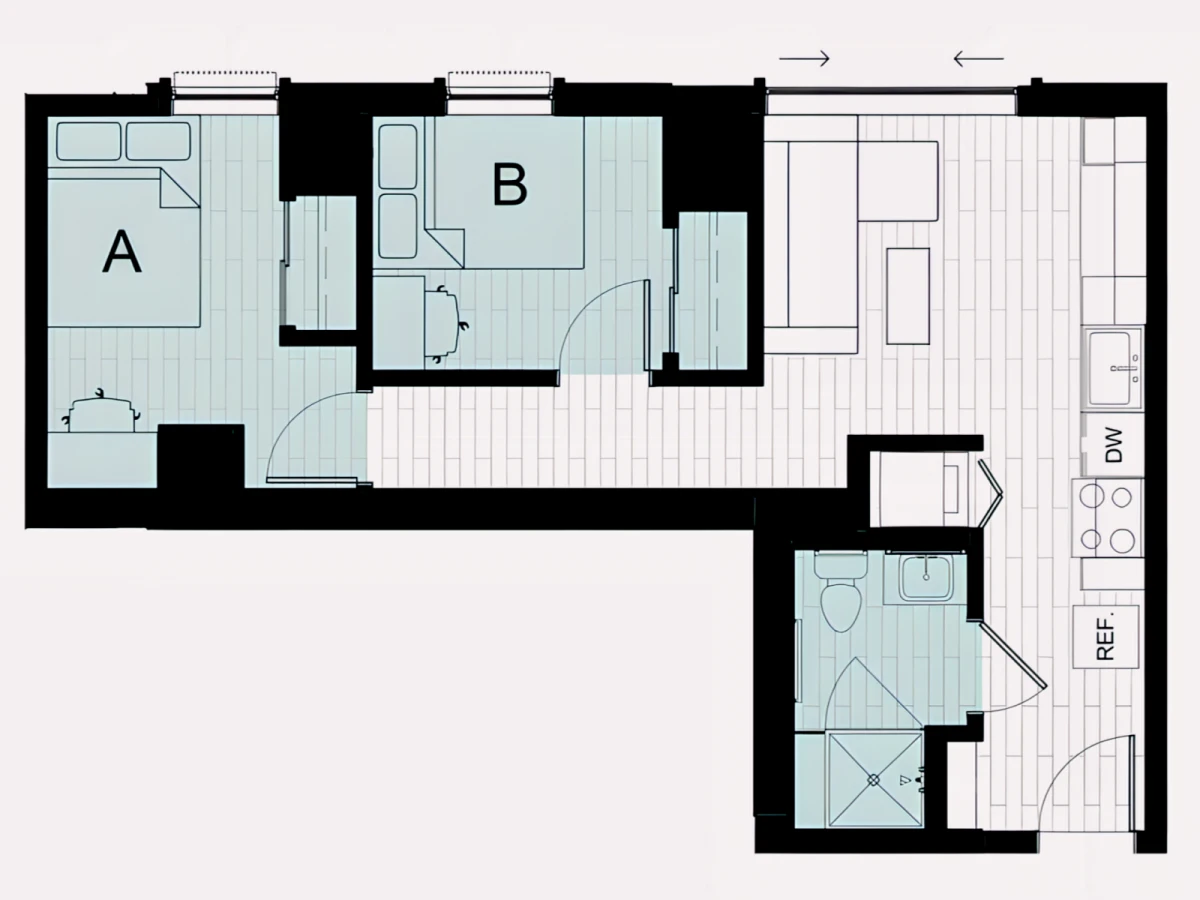 2 Rooms view 2