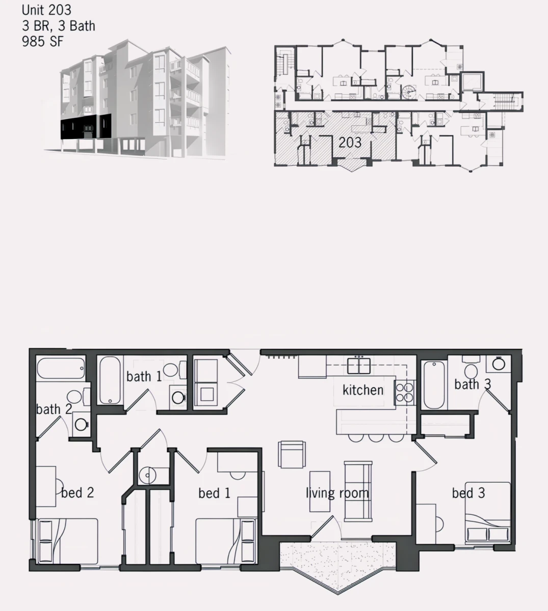 3 Rooms view 1