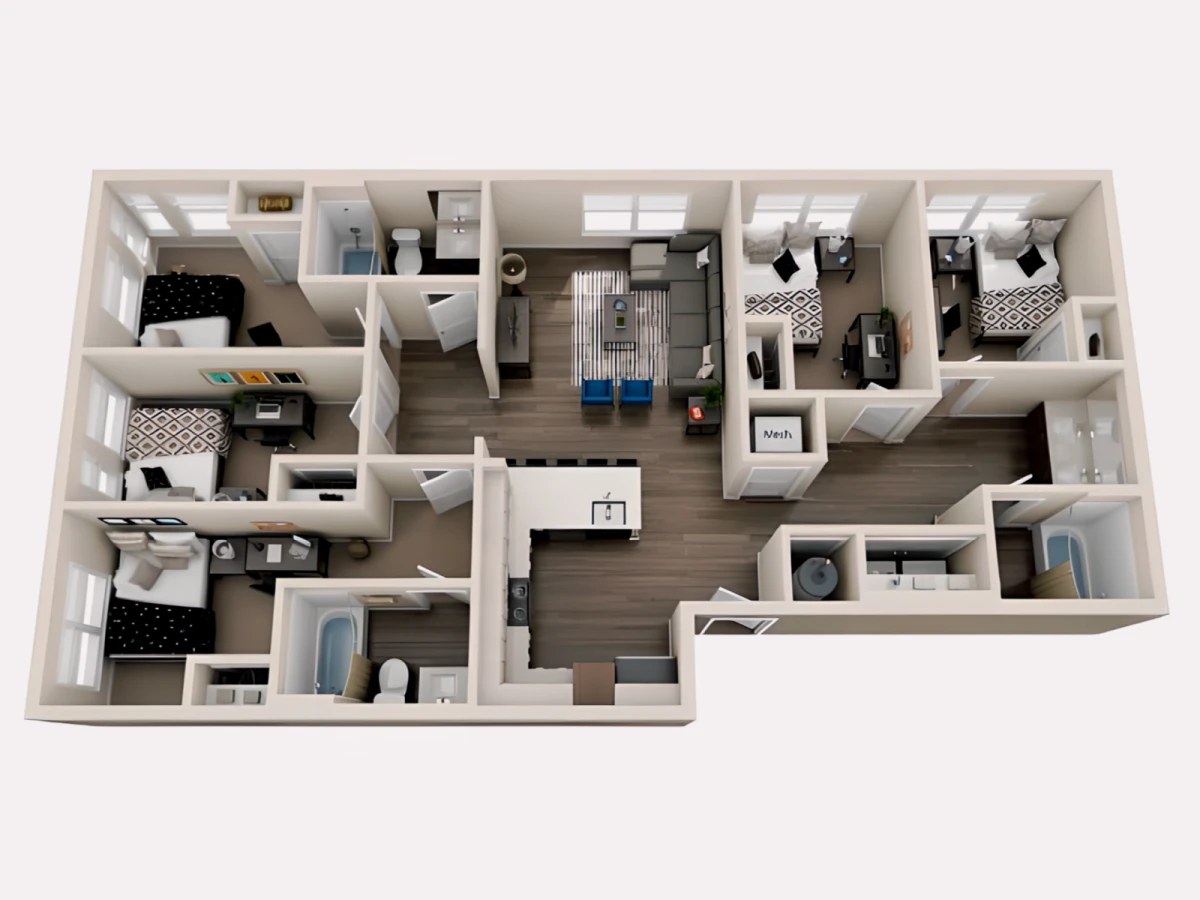5 Rooms view 1