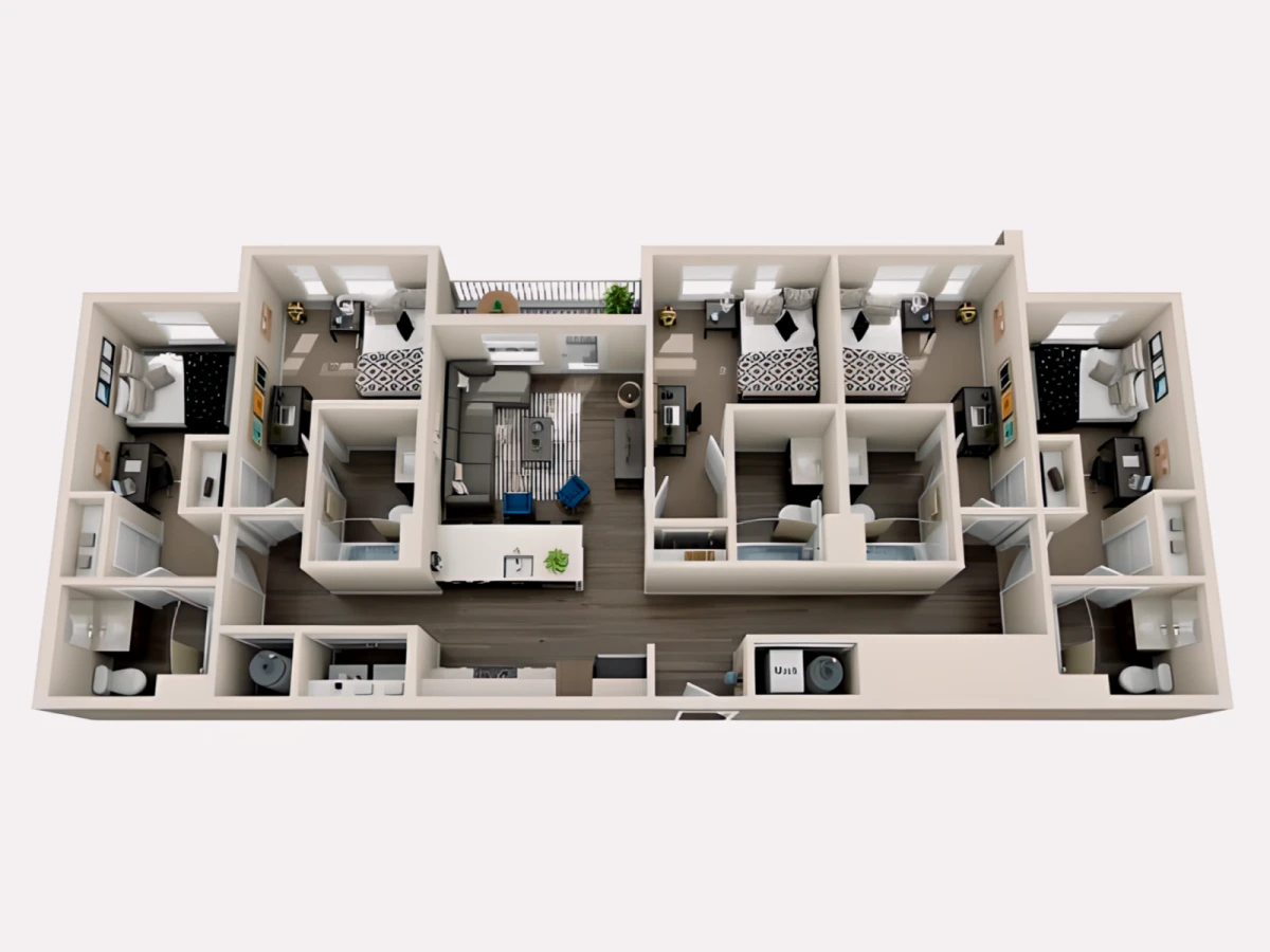 5 Rooms view 3