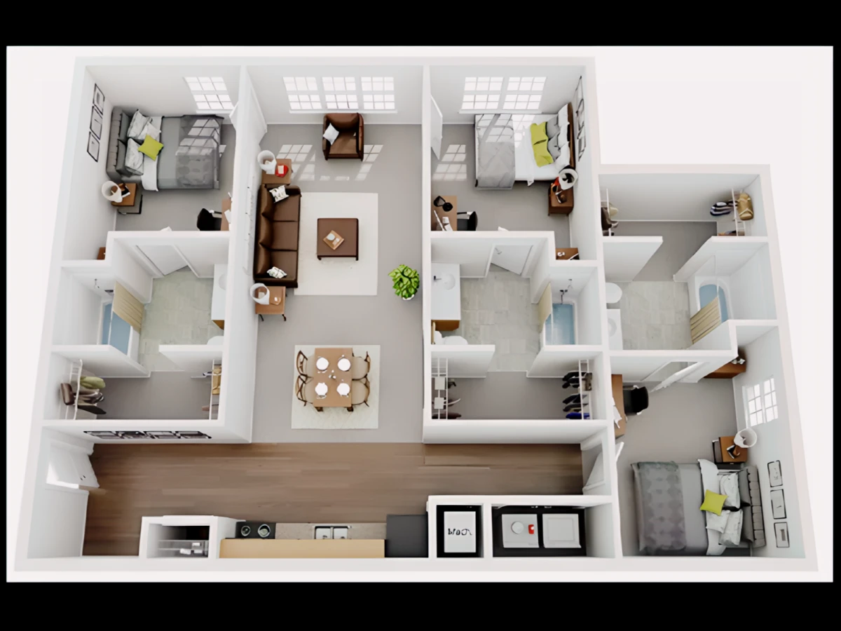 3 Rooms view 2