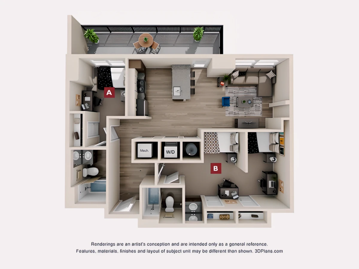 2 Rooms view 3