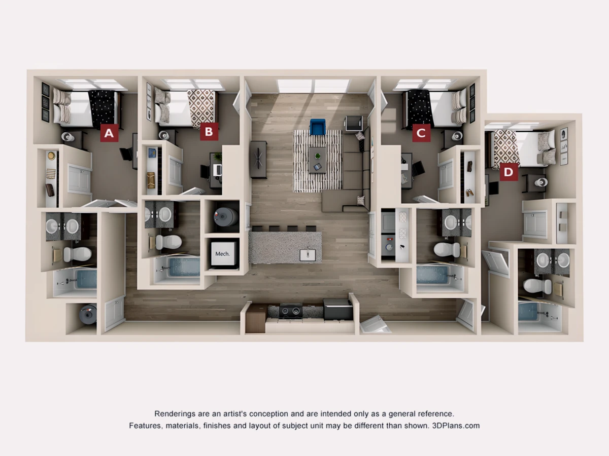4 Rooms view 3