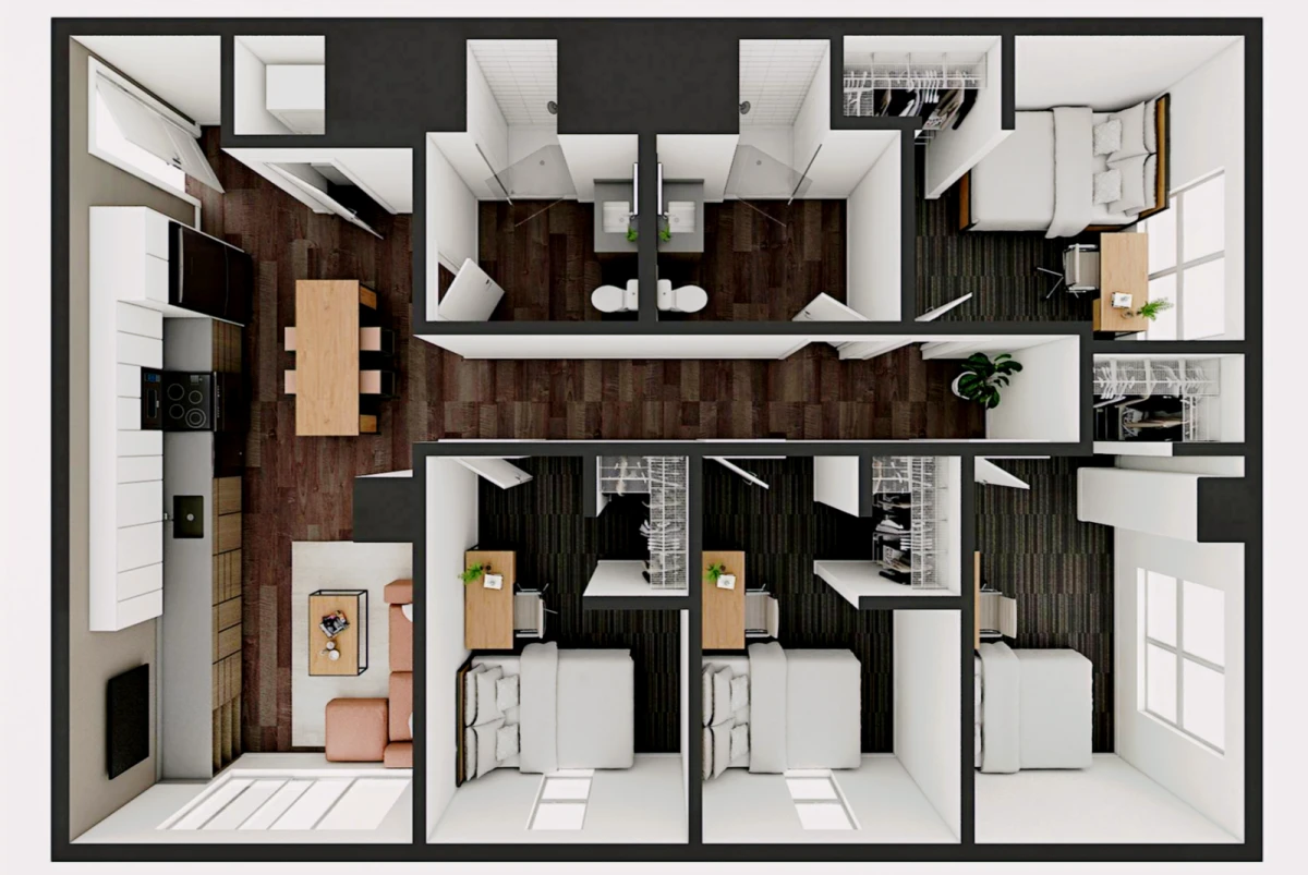 4 Bed 2 Bath D1