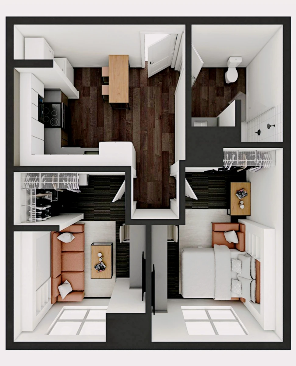 1 Bed 1 Bath A2 Deluxe