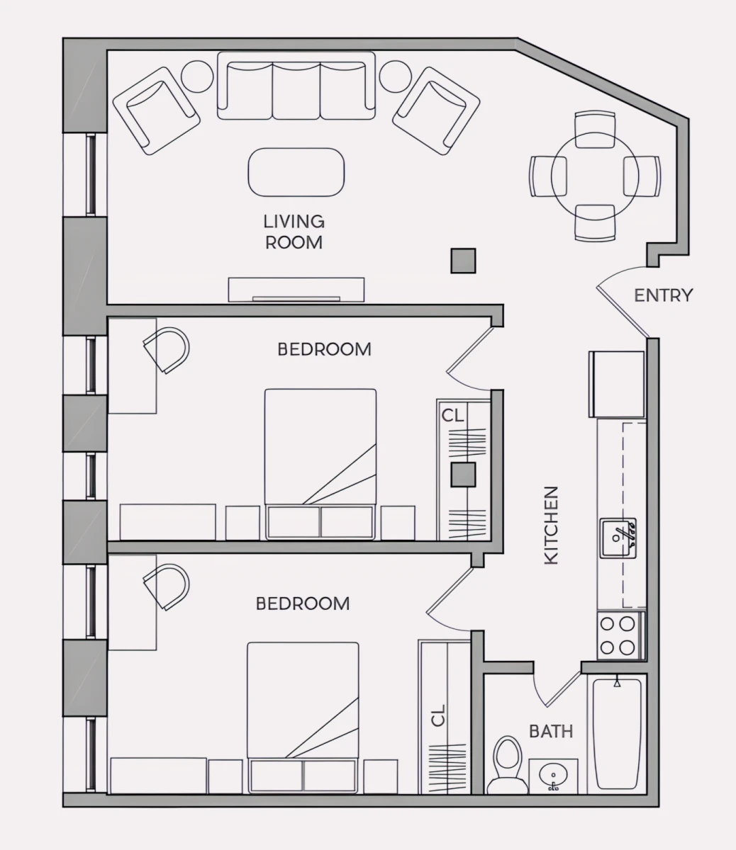 2 Rooms view 3