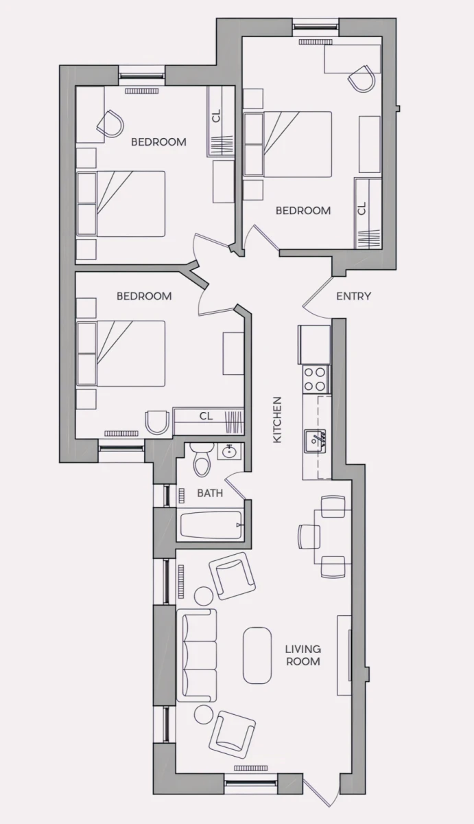 3 Rooms view 4