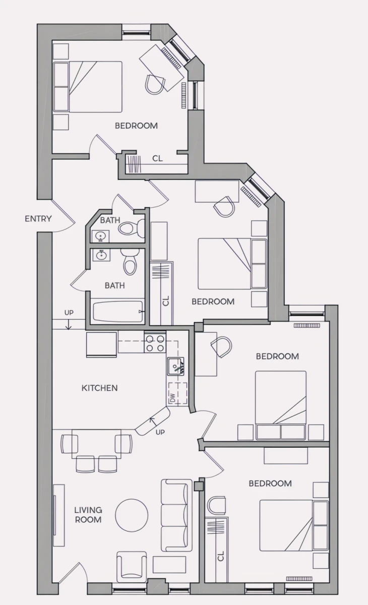 4 Rooms view 2
