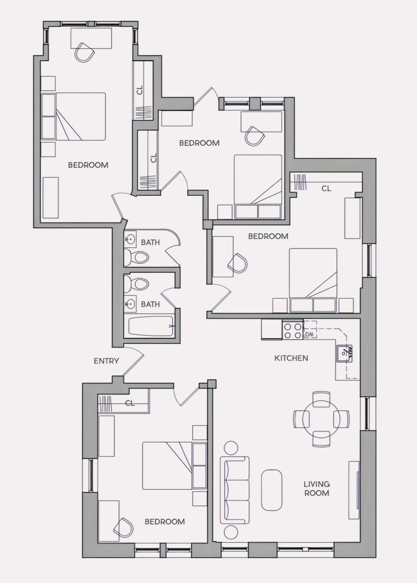 4 Rooms view 3