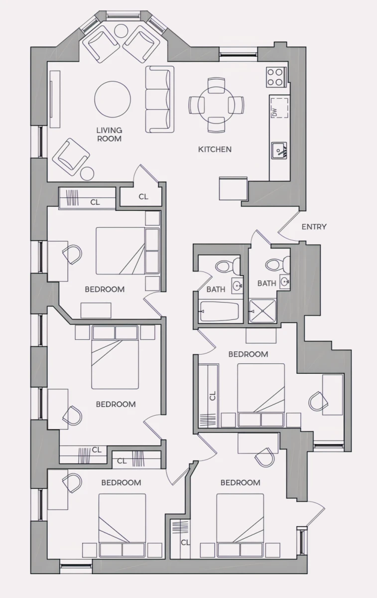 5 Rooms view 1