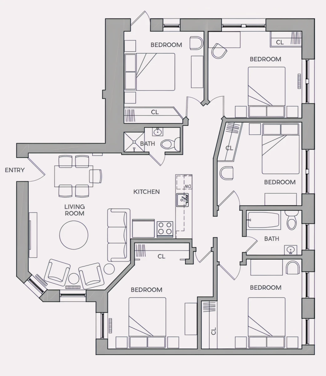 5 Rooms view 2