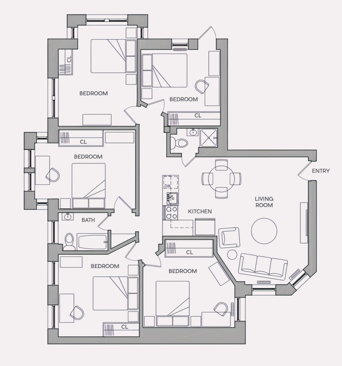 5 Rooms view 3