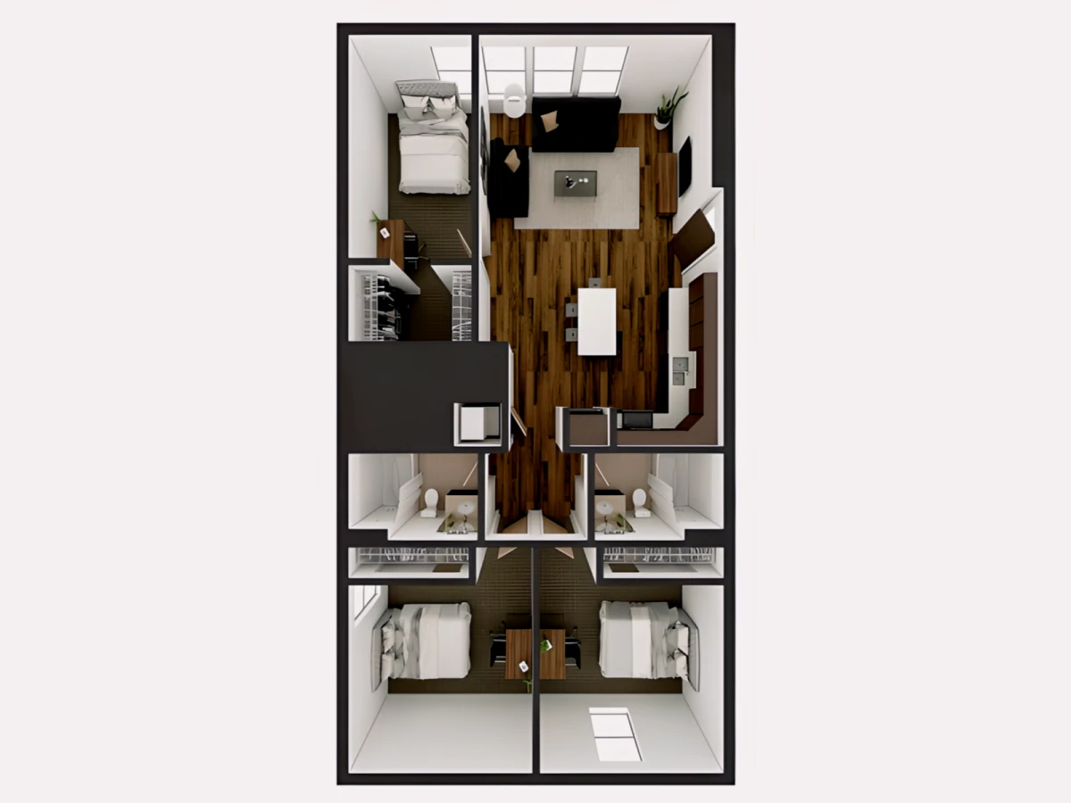3 Rooms view 2