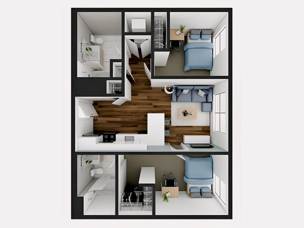 2 Rooms view 2
