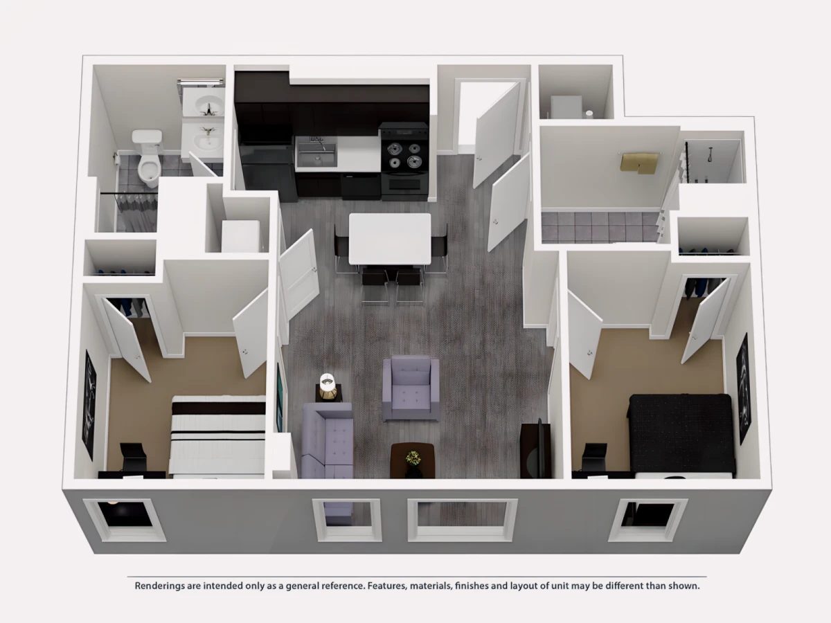 2 Rooms view 1