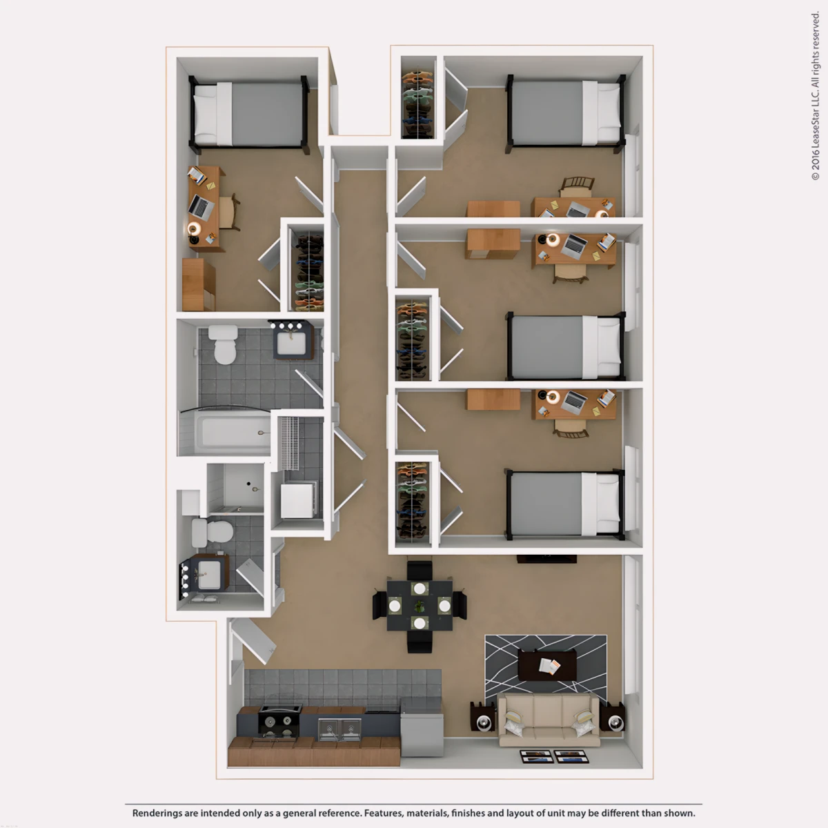 4 Rooms view 1
