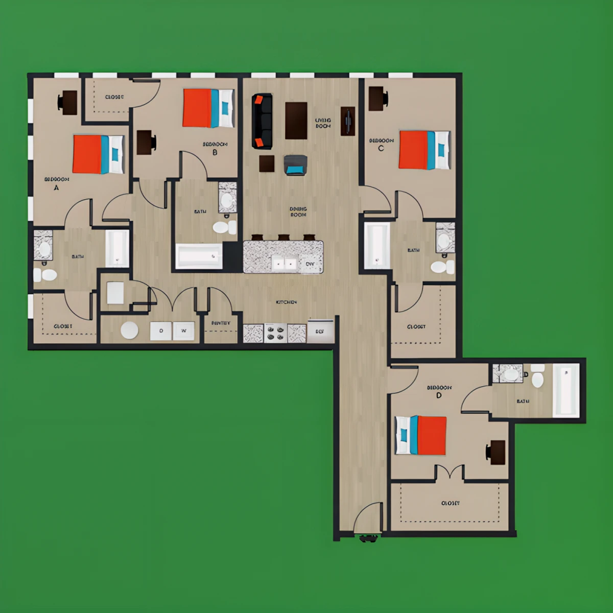 2 Rooms view 2