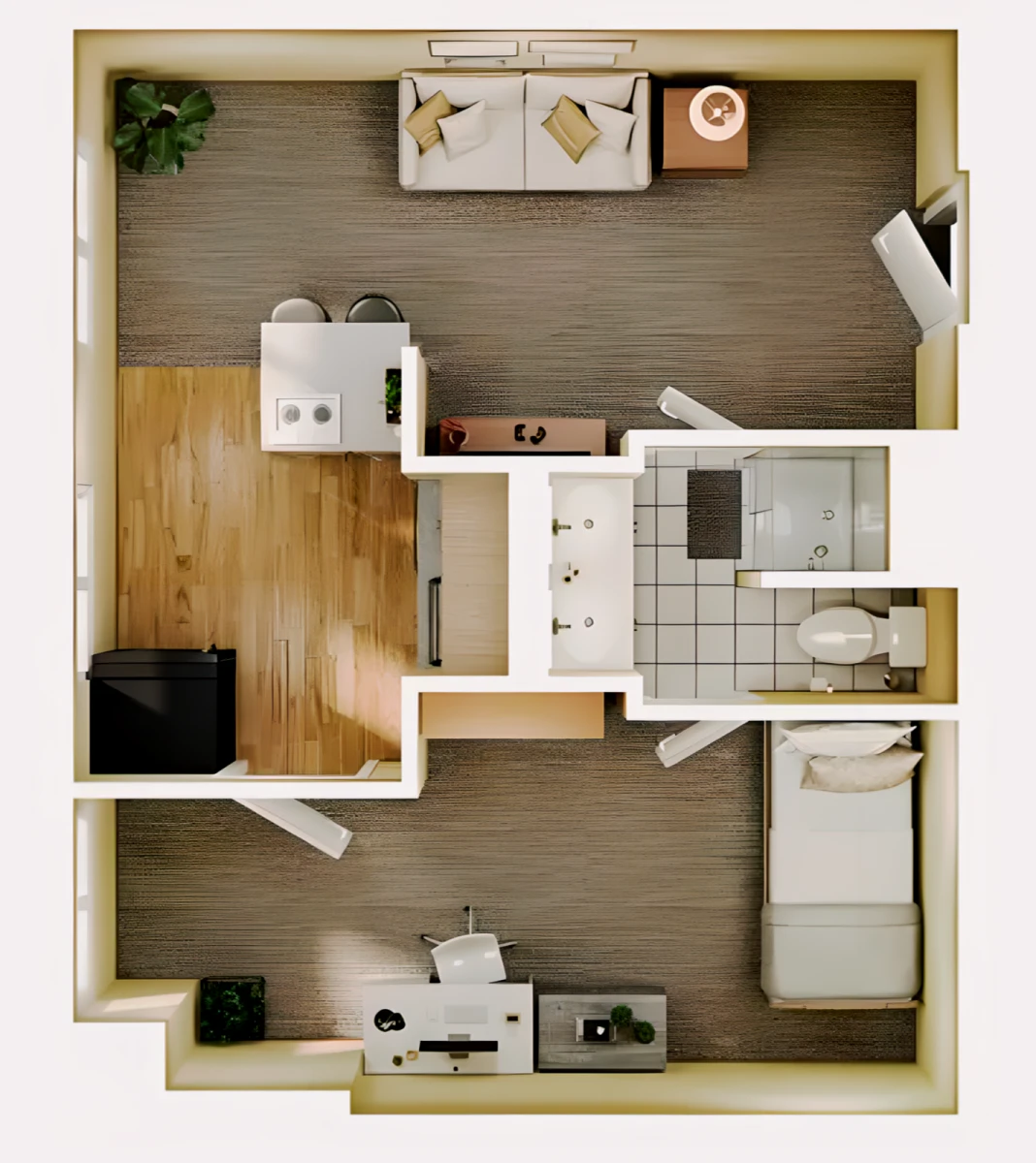 1BR/1BA Rooms view 4