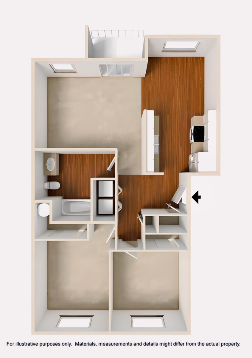 2 Rooms view 1