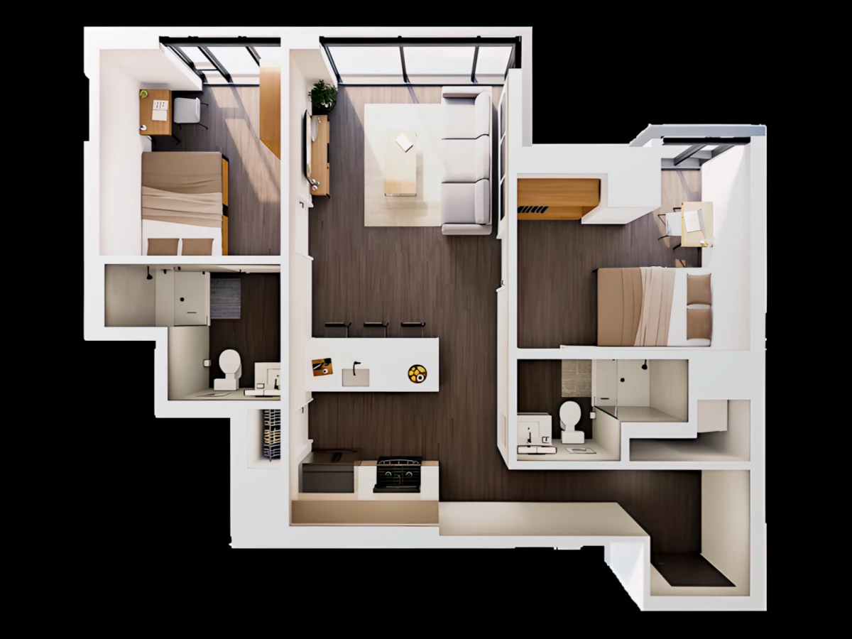 2 Rooms view 2