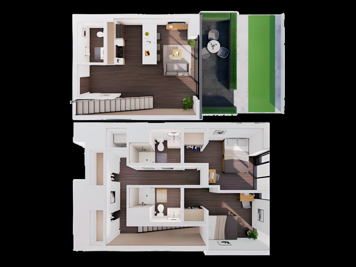 2 Rooms view 1