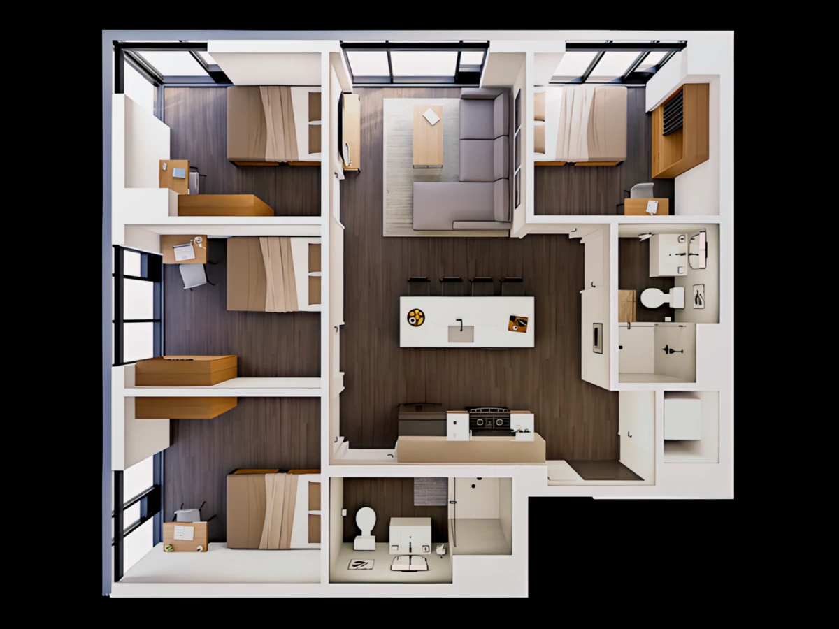 4 Rooms view 4