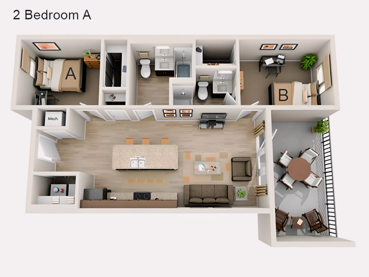 2 Rooms view 2