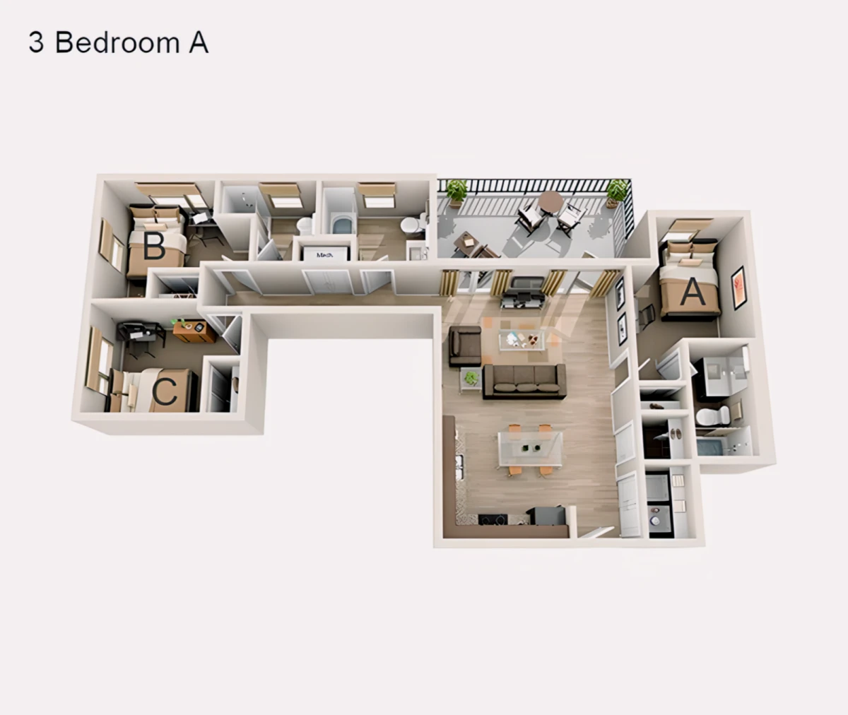 3 Rooms view 3
