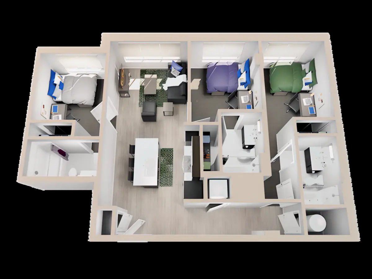 3 Rooms view 4