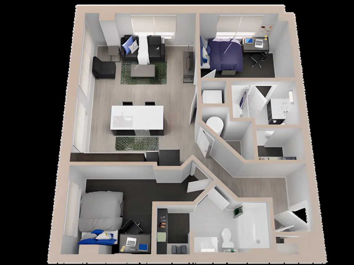 2 Rooms view 4