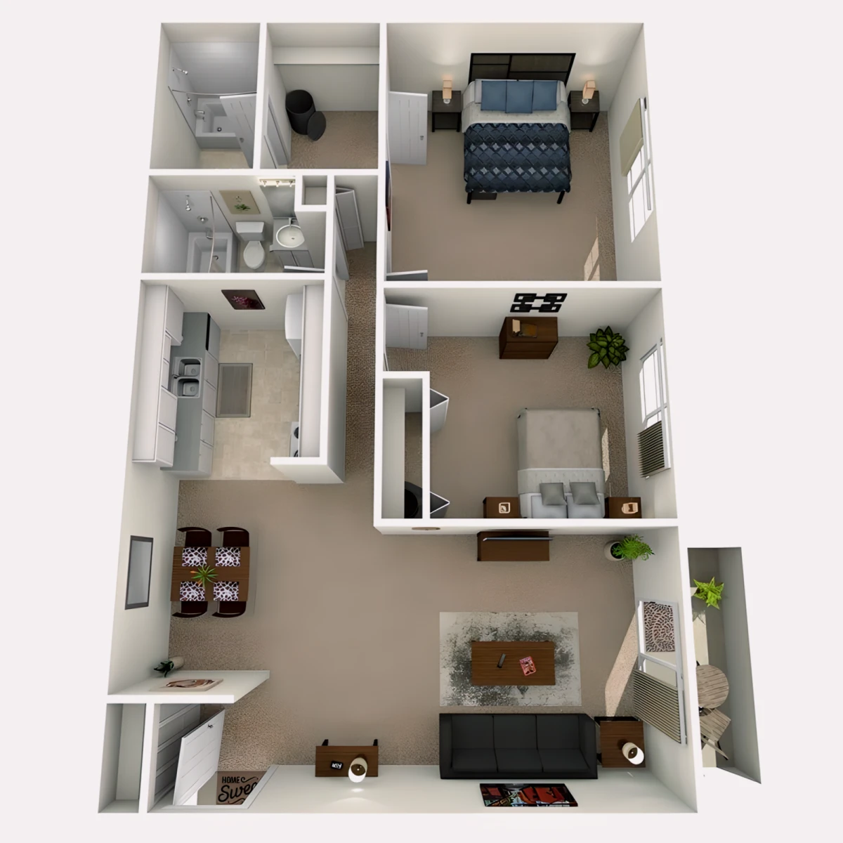 2 Rooms view 3