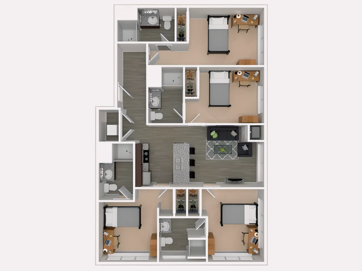 4 Rooms view 2
