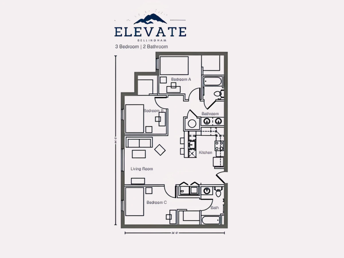 3 Bed 2 Bath C1