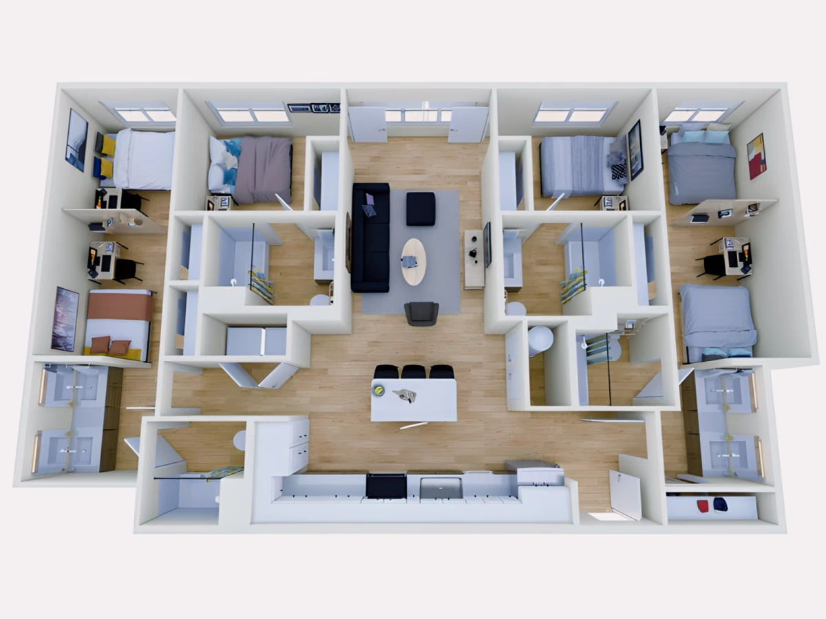 4 Rooms view 3