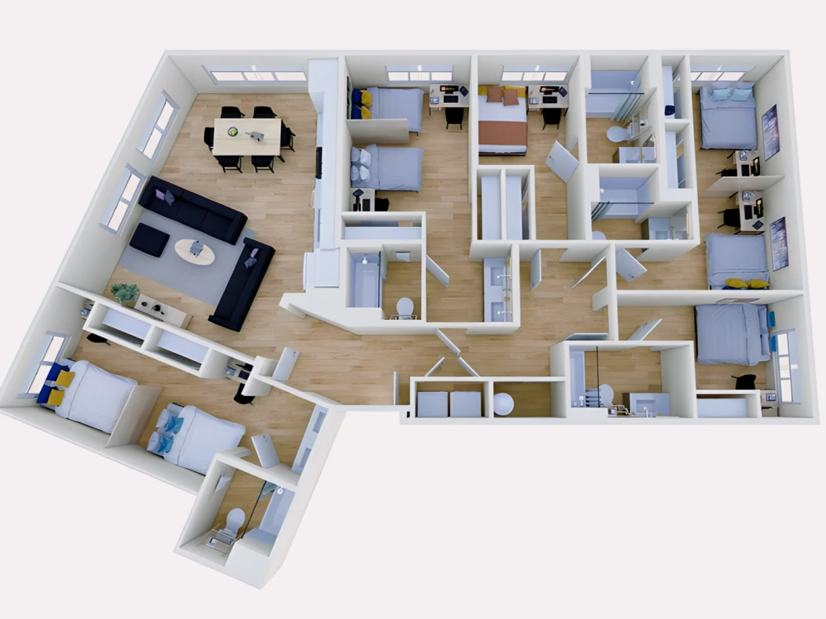 5 Rooms view 4