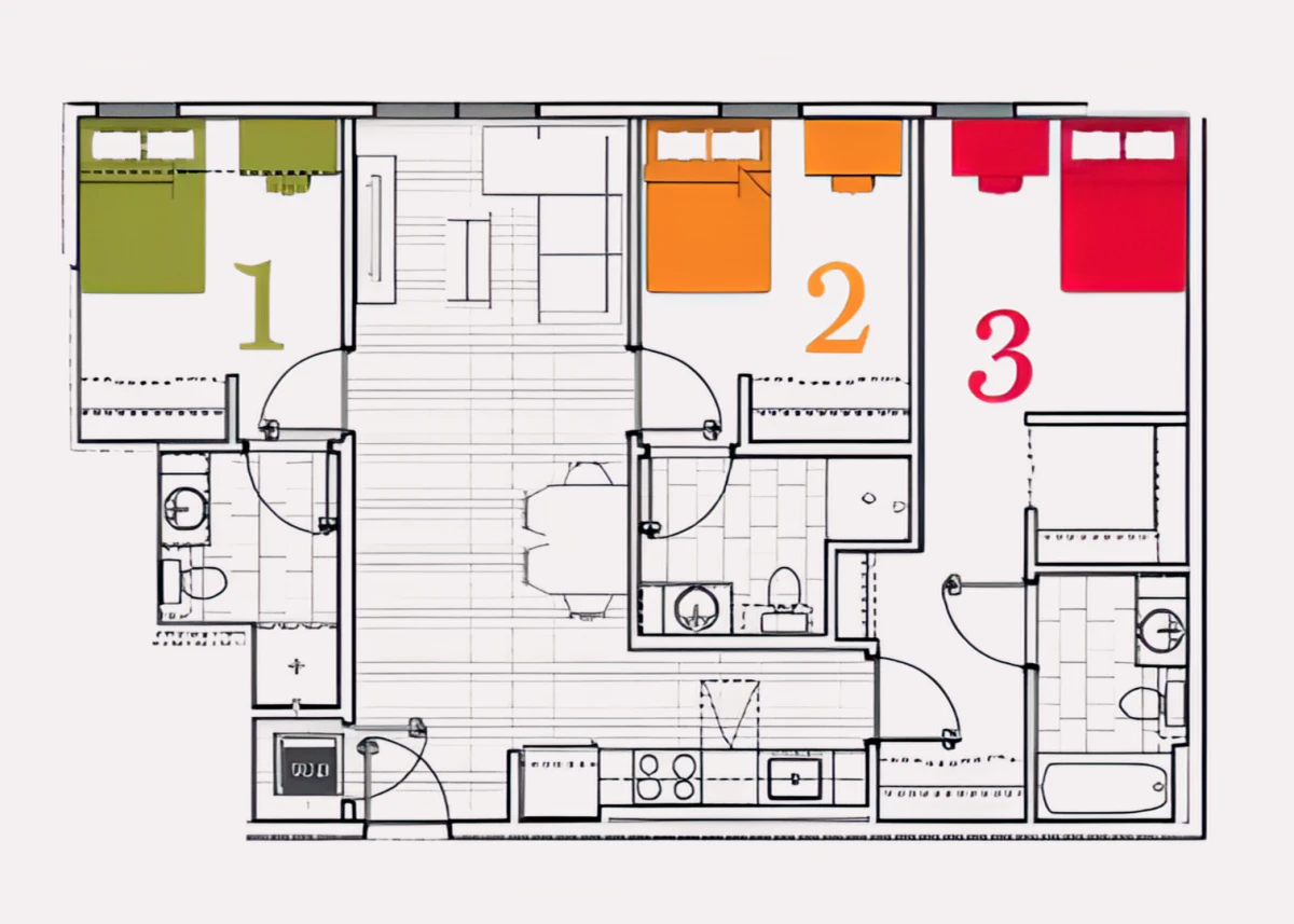 3 Rooms view 2