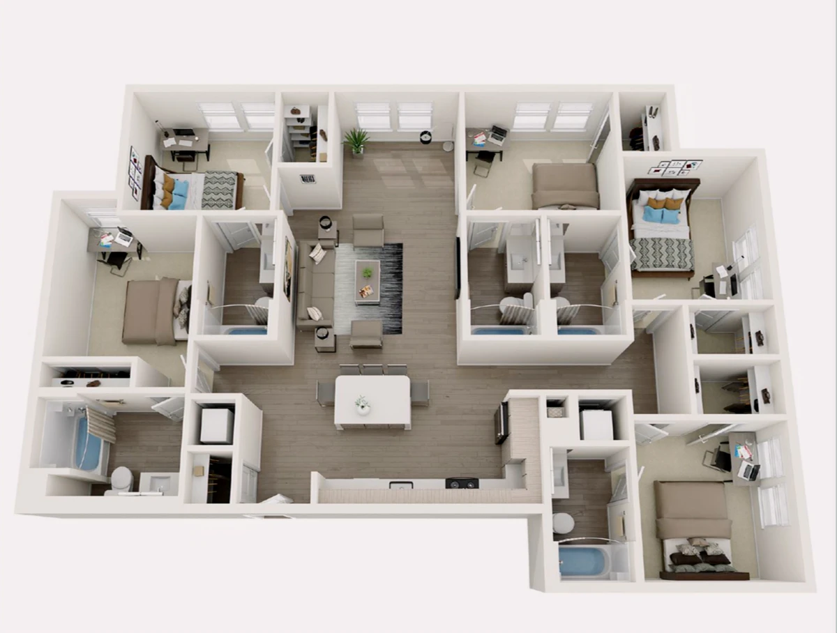 5 Rooms view 3