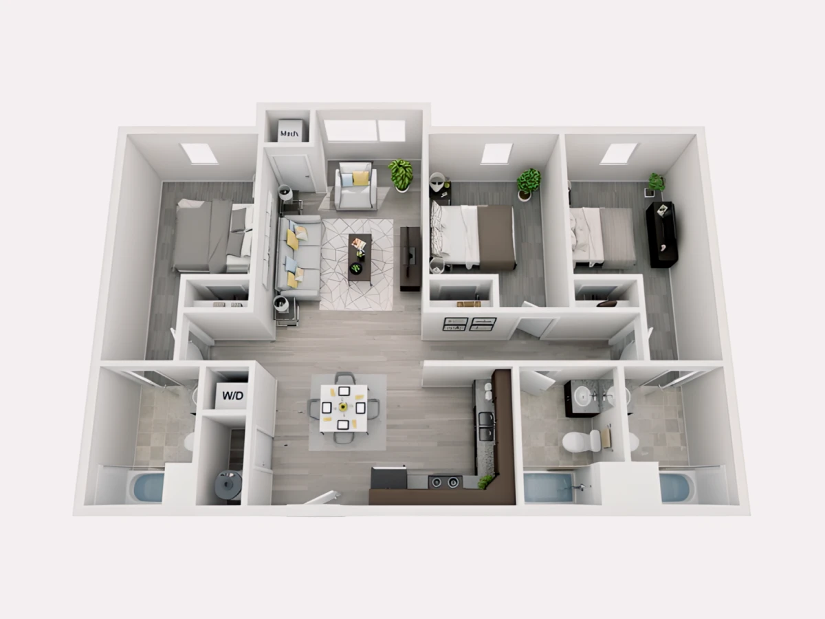 3 Rooms view 1
